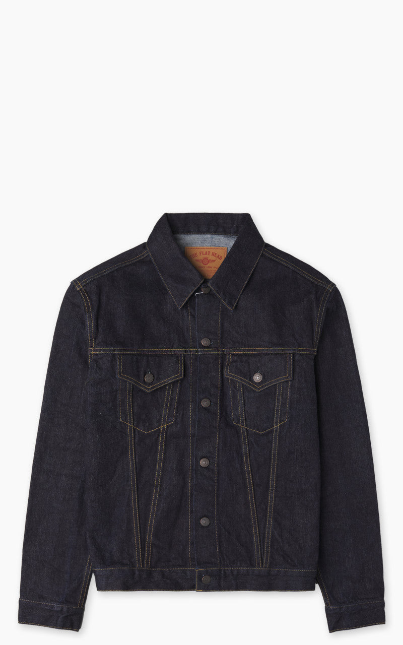 The Flat Head FN-OJ-D003 Denim Jacket 60s One Wash Indigo