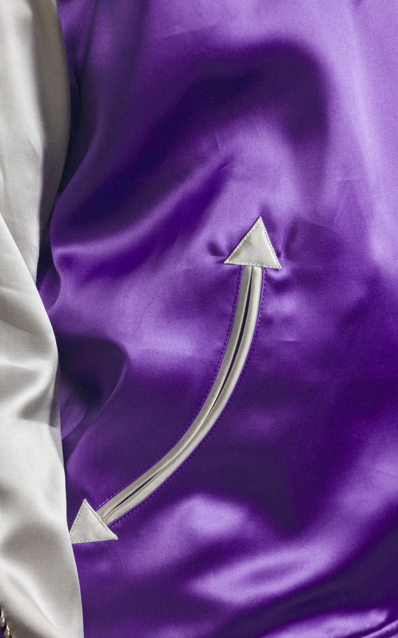 The Flat Head FN-OJ-SV004 Souvenir Jacket Tiger & Japan Map Reversible Black/Purple