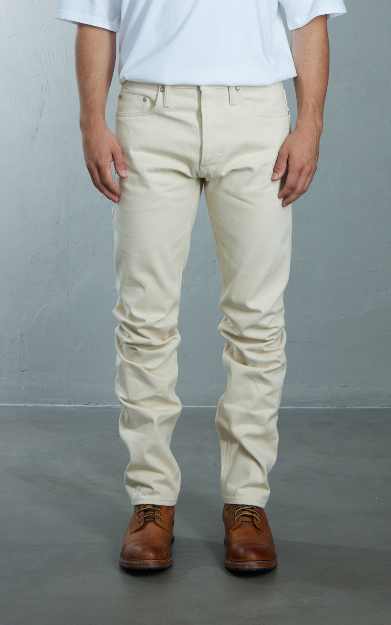 The Unbranded Brand UB297 Tapered Fit Selvedge Ecru 13.5oz