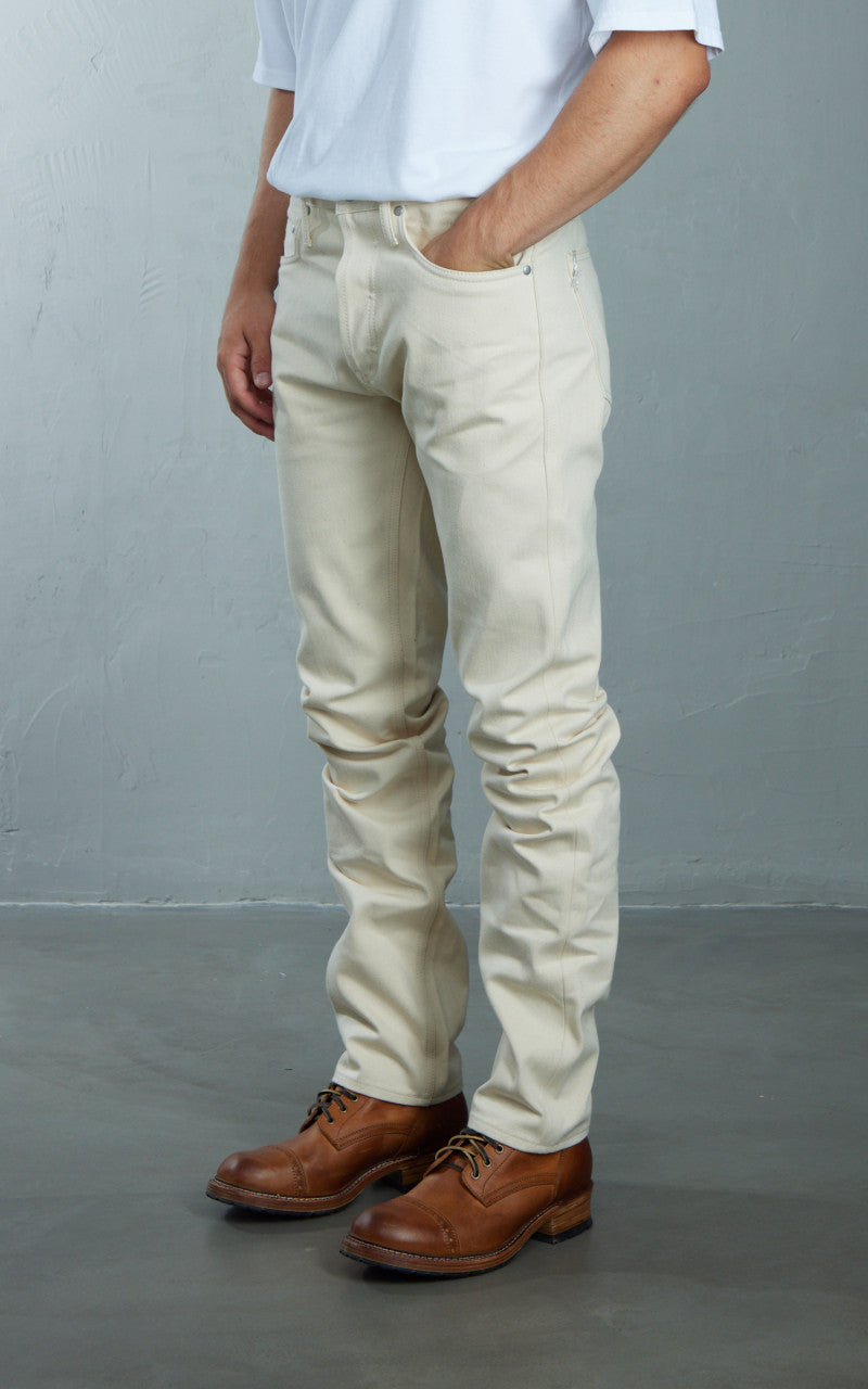 The Unbranded Brand UB297 Tapered Fit Selvedge Ecru 13.5oz
