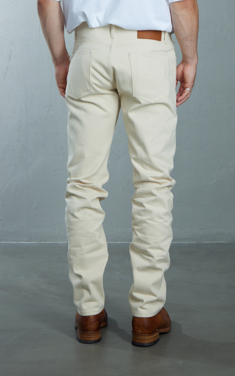 The Unbranded Brand UB297 Tapered Fit Selvedge Ecru 13.5oz