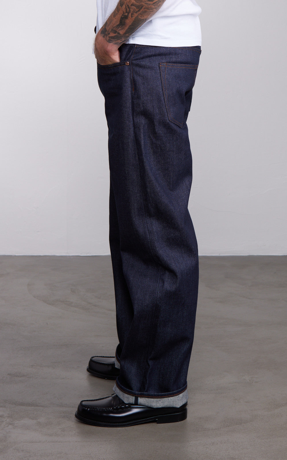 The Unbranded Brand UB701 Wide Fit Selvedge Indigo 14.5oz