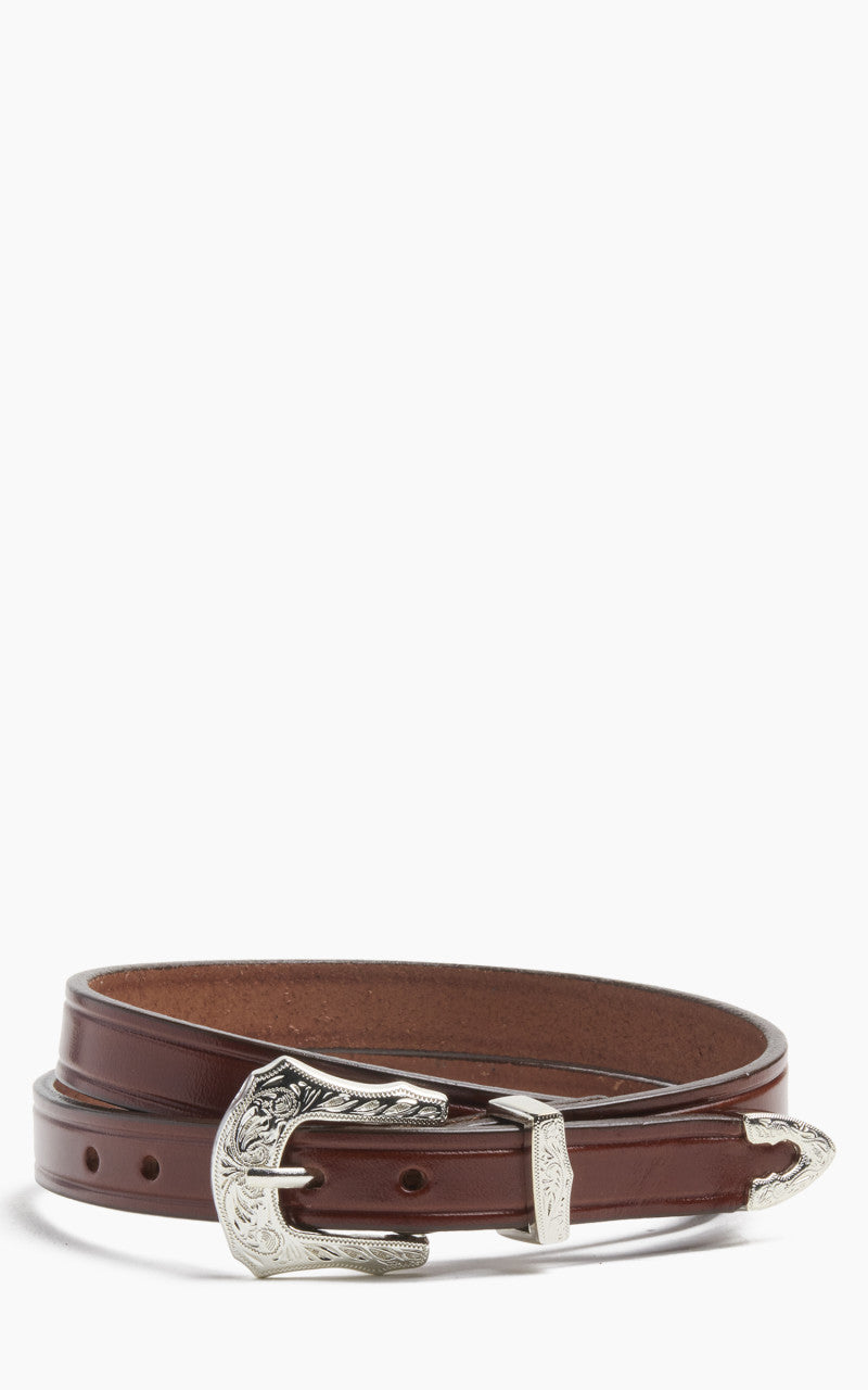 Tory Leather Bridle Leather Western Buckle Belt Oakboard