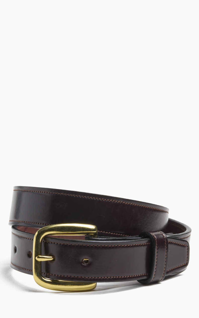 Tory Leather Bridle Leather Stitched Belt Havana display picture 3