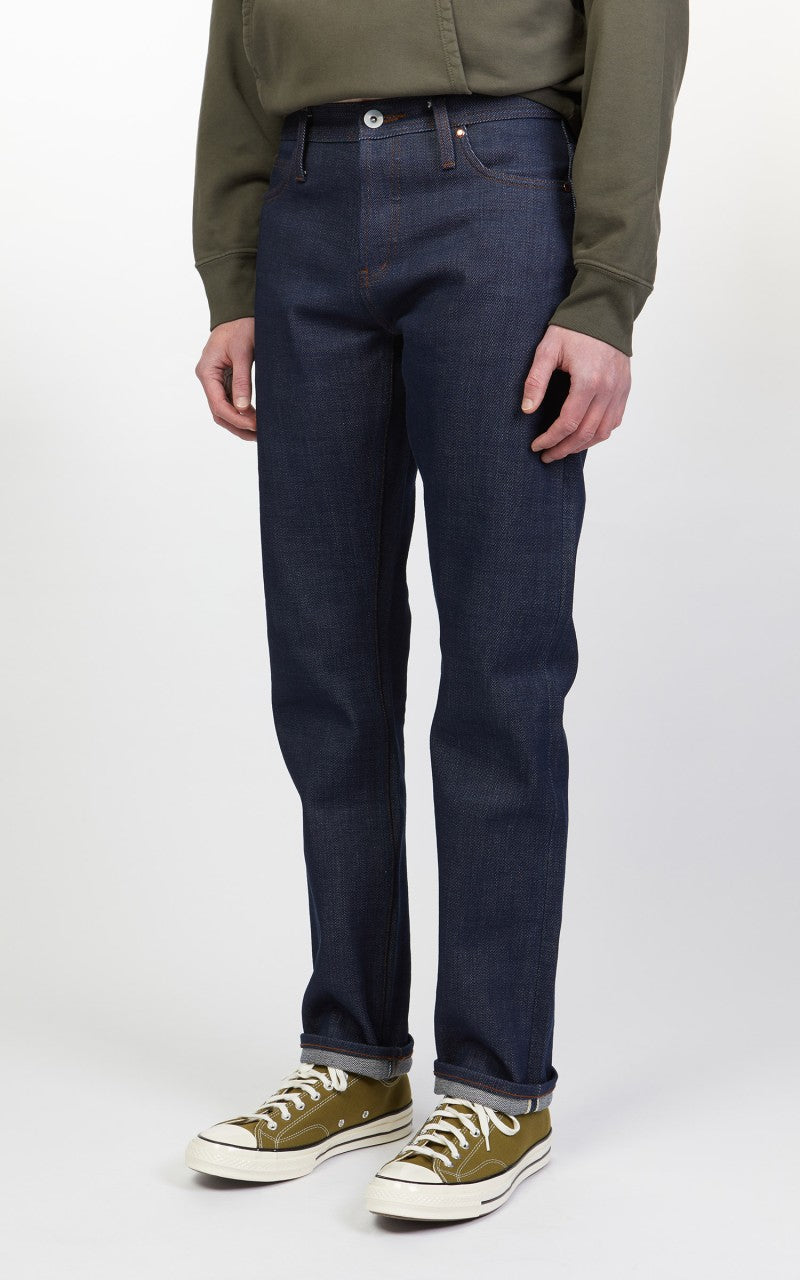 The Unbranded Brand UB121 Skinny Fit Heavyweight Selvedge Indigo 21oz