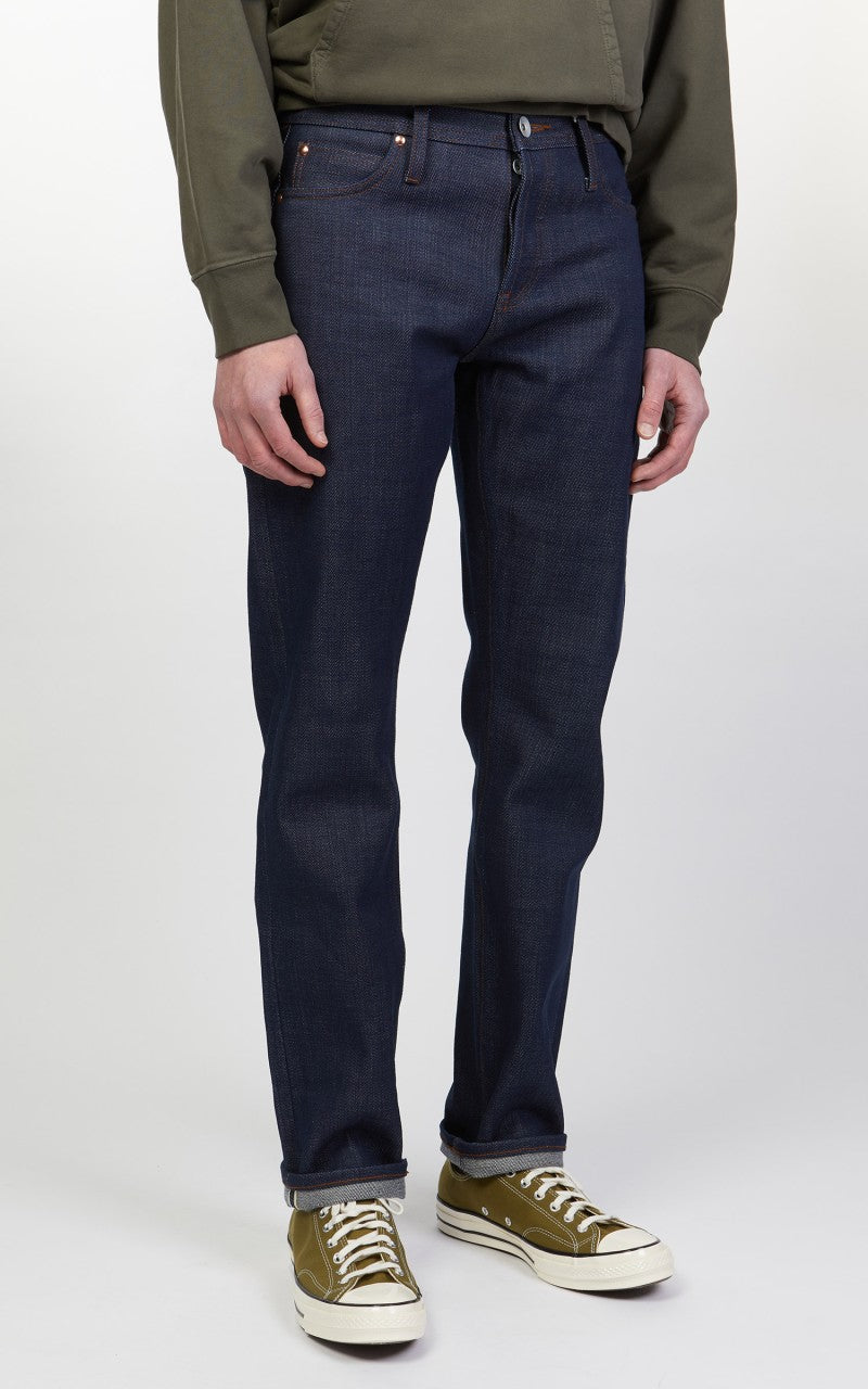 The Unbranded Brand UB121 Skinny Fit Heavyweight Selvedge Indigo 21oz