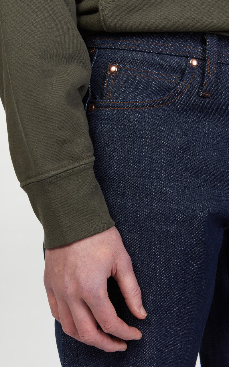 The Unbranded Brand UB121 Skinny Fit Heavyweight Selvedge Indigo 21oz