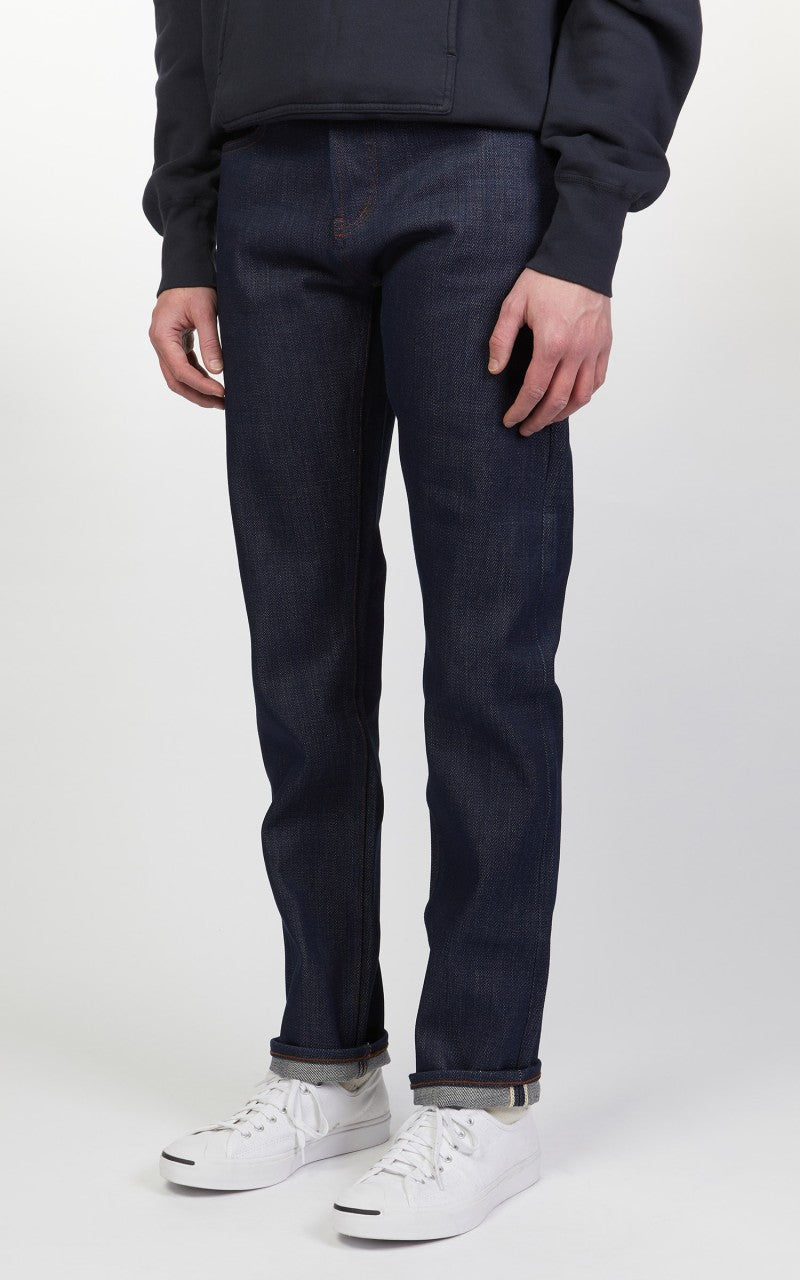 The Unbranded Brand UB221 Tapered Fit Heavyweight Selvedge Indigo 21oz