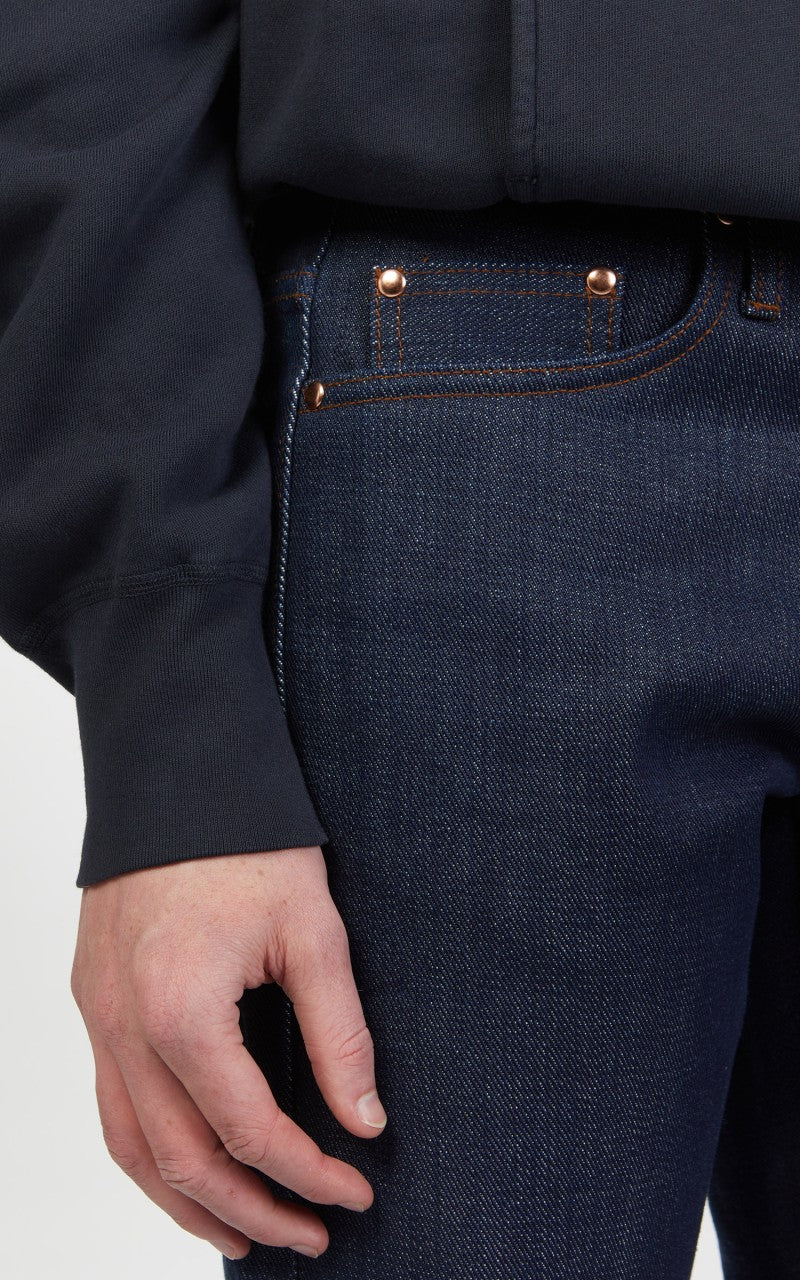 The Unbranded Brand UB221 Tapered Fit Heavyweight Selvedge Indigo 21oz