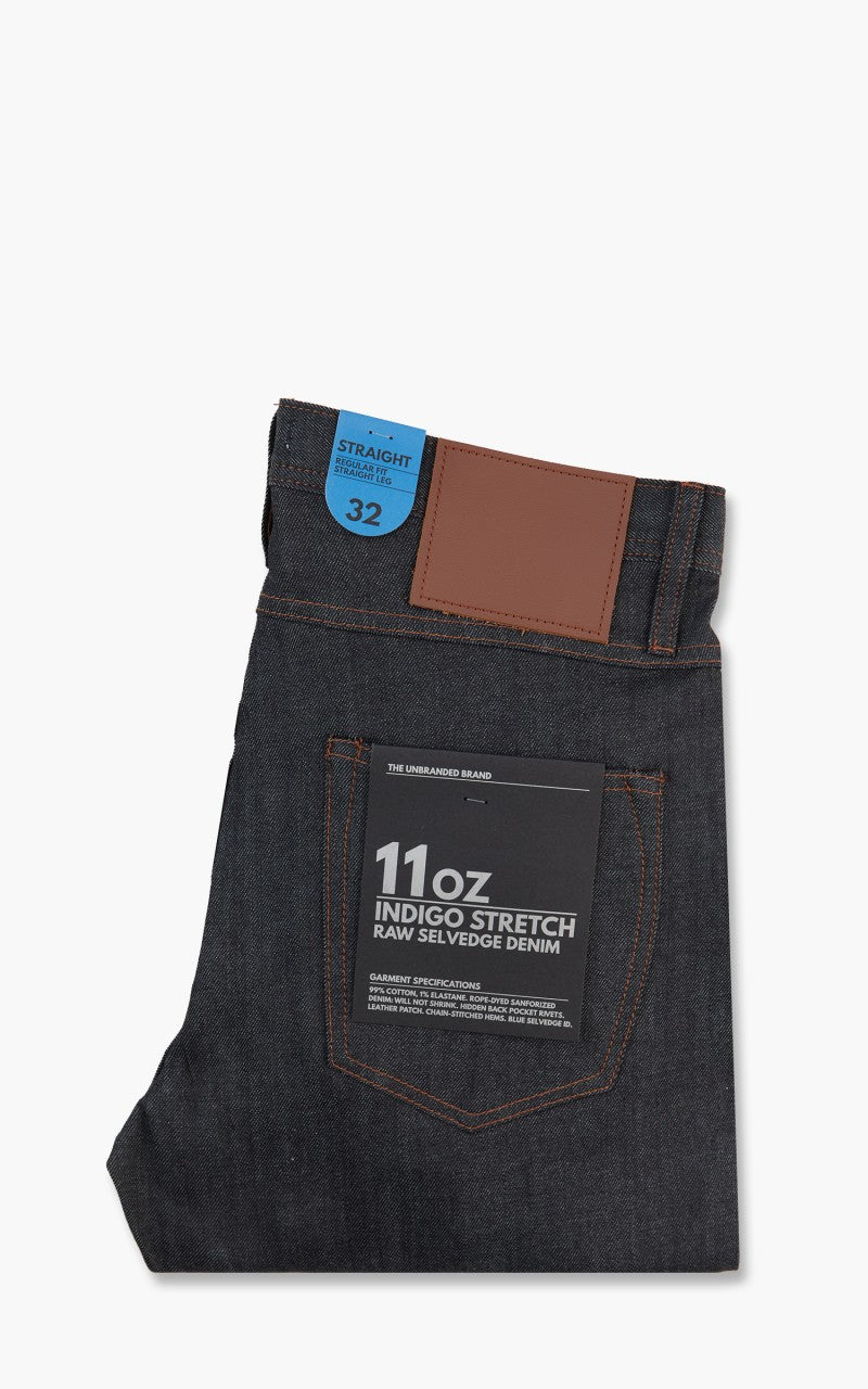 The Unbranded Brand UB322 Straight Fit Stretch Selvedge Indigo 11oz
