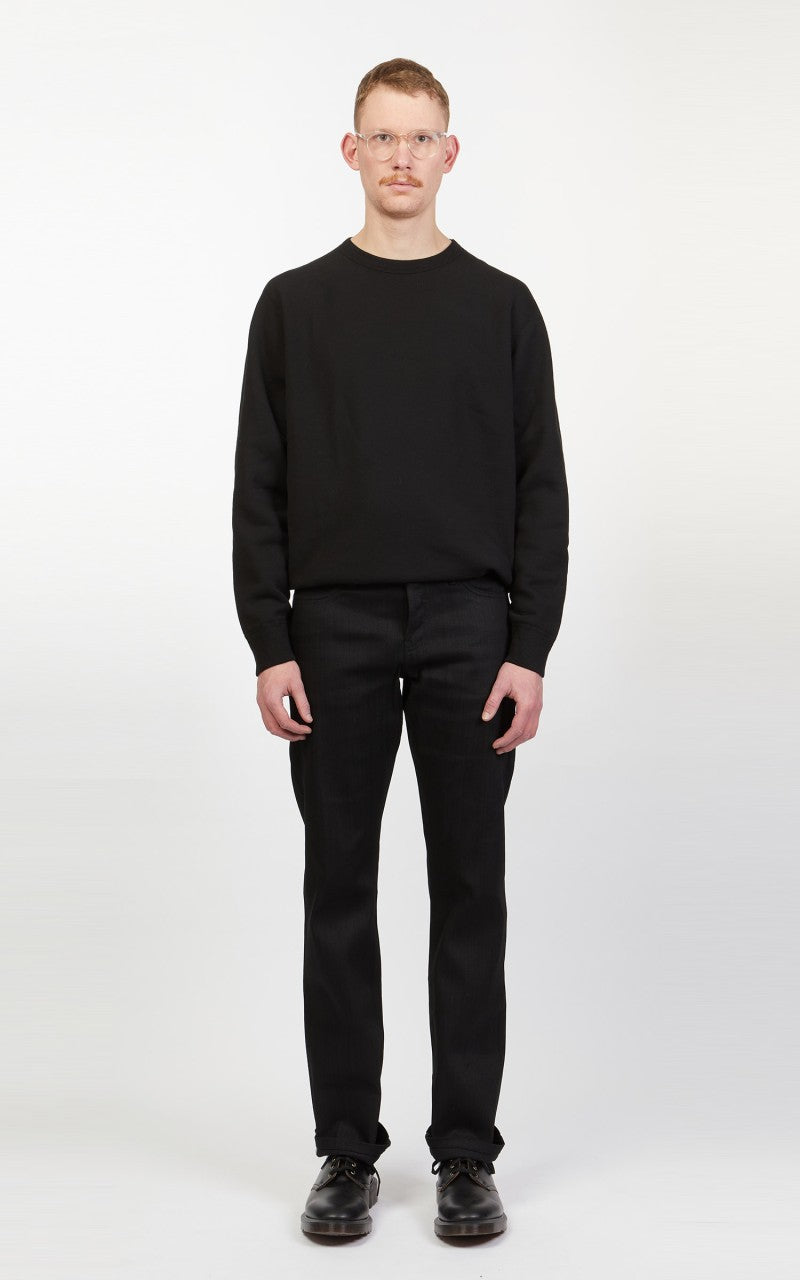 The Unbranded Brand UB344 Straight Fit Stretch Selvedge Black 11oz