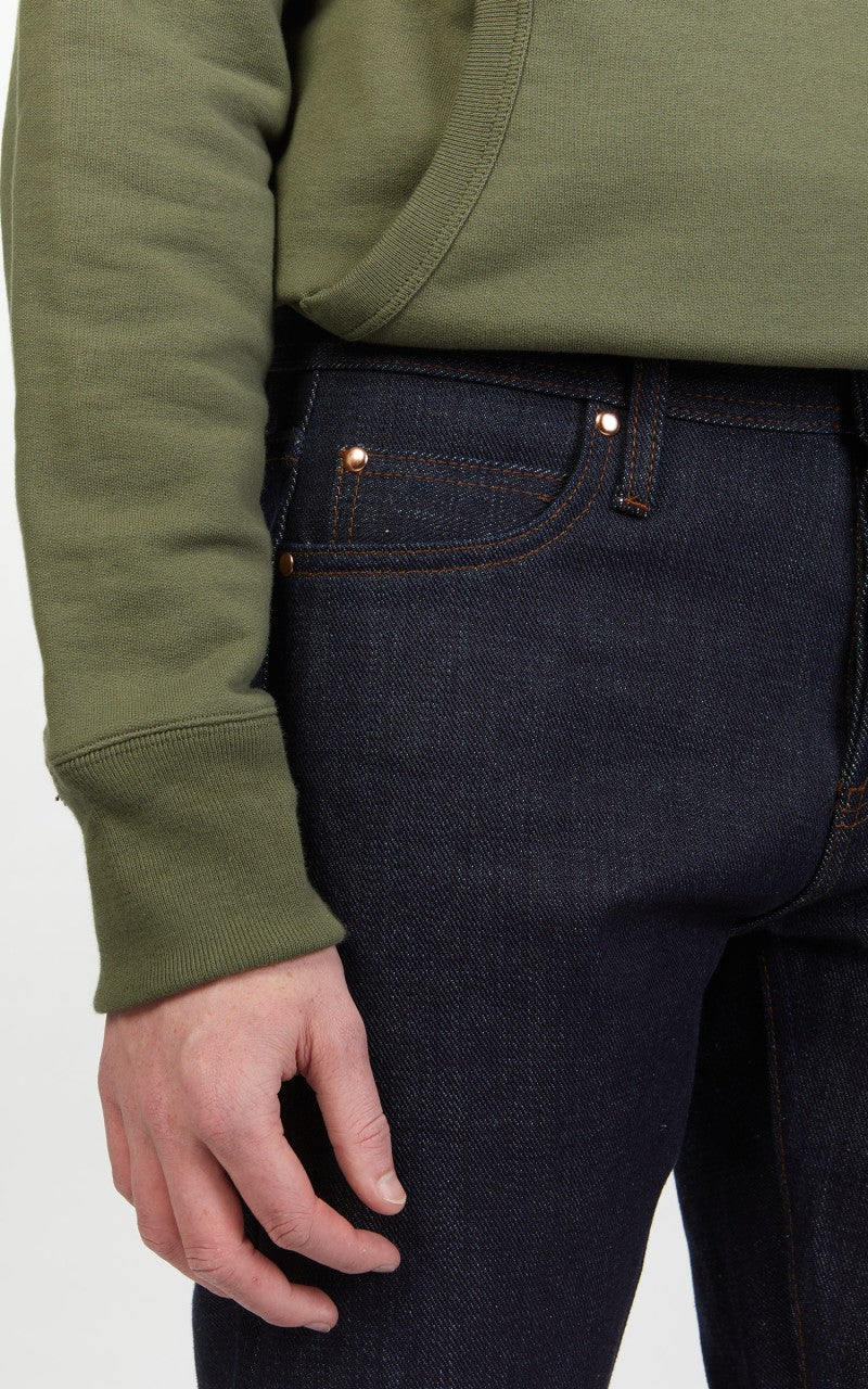 The Unbranded Brand UB421 Tight Fit Heavyweight Selvedge Indigo 21oz