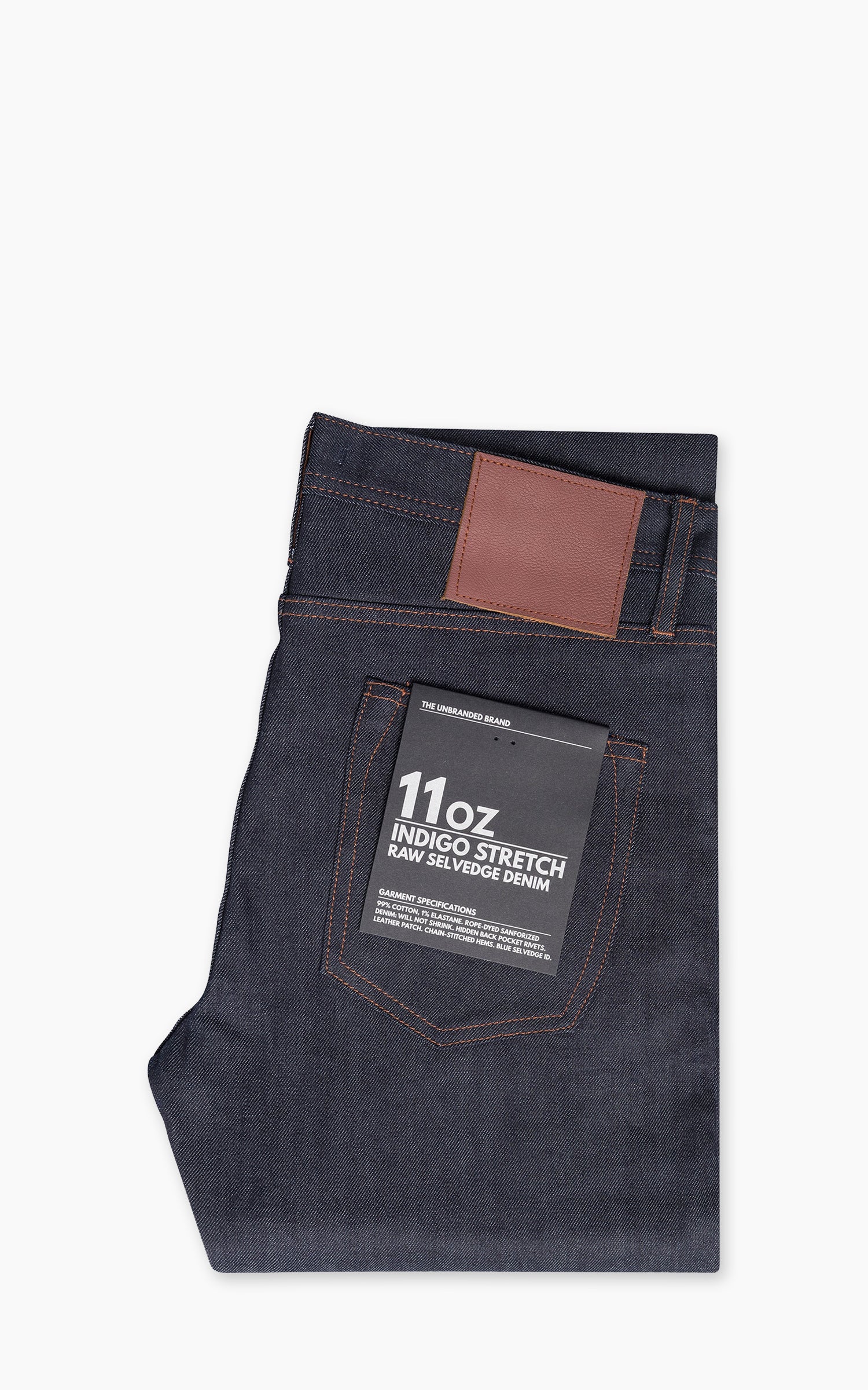 The Unbranded Brand UB422 Tight Fit Stretch Selvedge Indigo 11oz