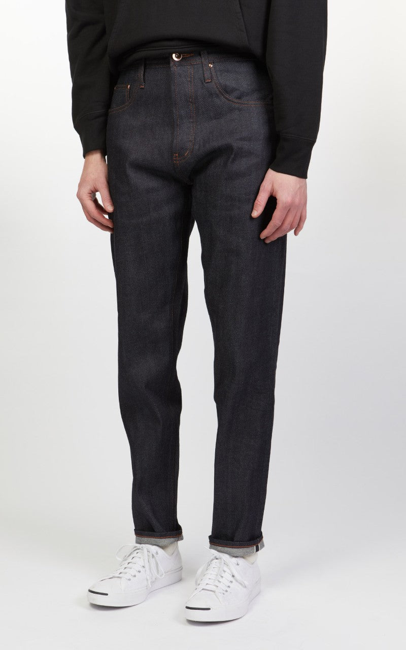 The Unbranded Brand UB622 Relaxed Tapered Fit Stretch Selvedge Indigo 11oz