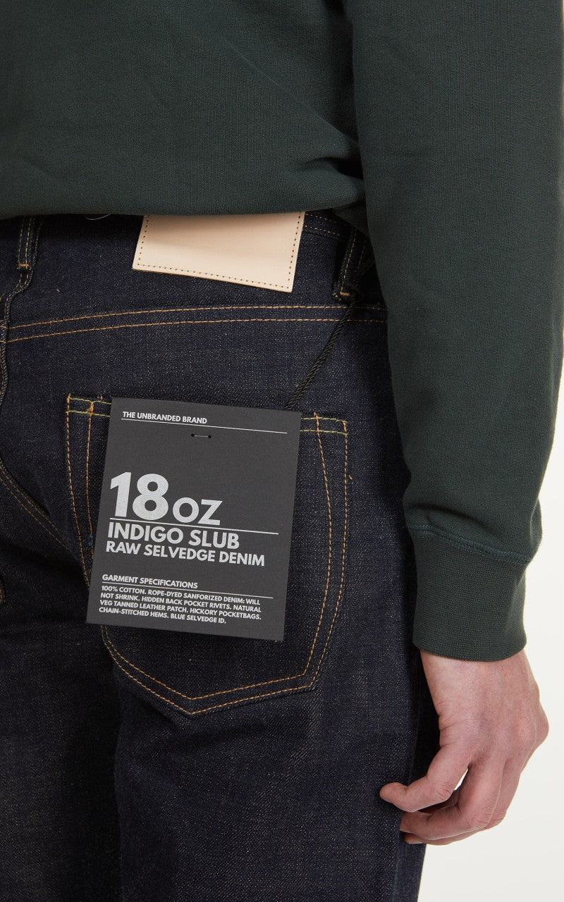 The Unbranded Brand UB669 Relaxed Tapered Fit Natural Seed Weft 18oz