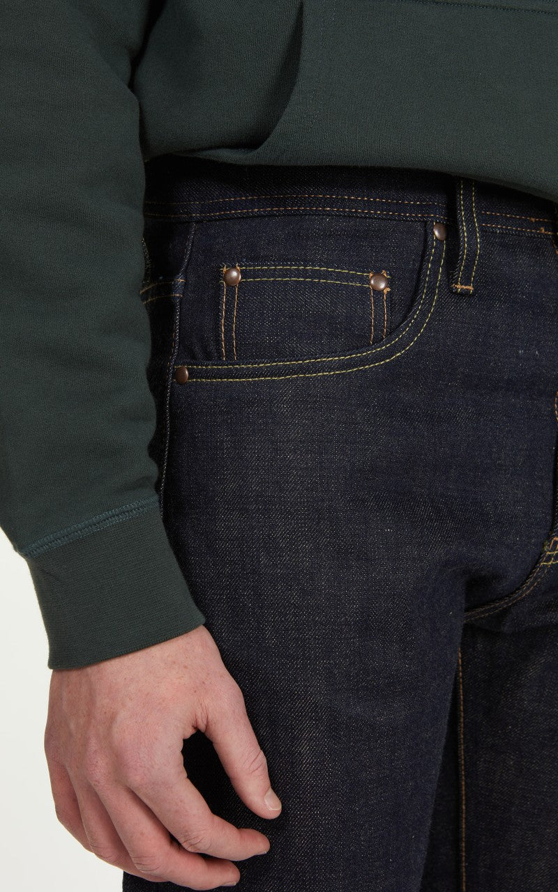 The Unbranded Brand UB669 Relaxed Tapered Fit Natural Seed Weft 18oz