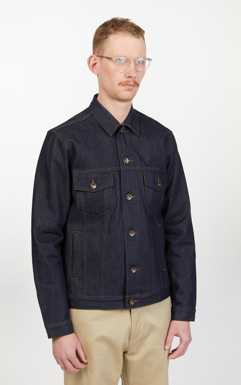 The Unbranded Brand UB901 Denim Jacket Indigo Selvedge 14.5oz