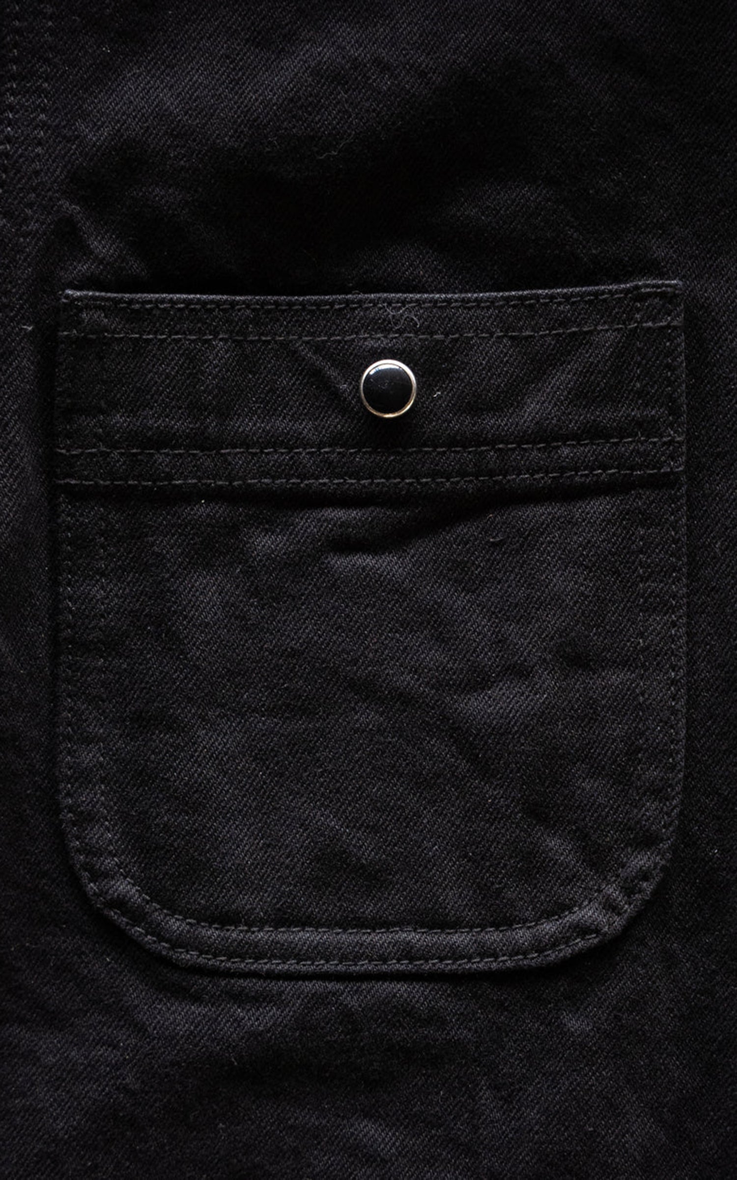 The Unbranded Brand UBS433 Work Shirt Solid Black Selvedge 12oz