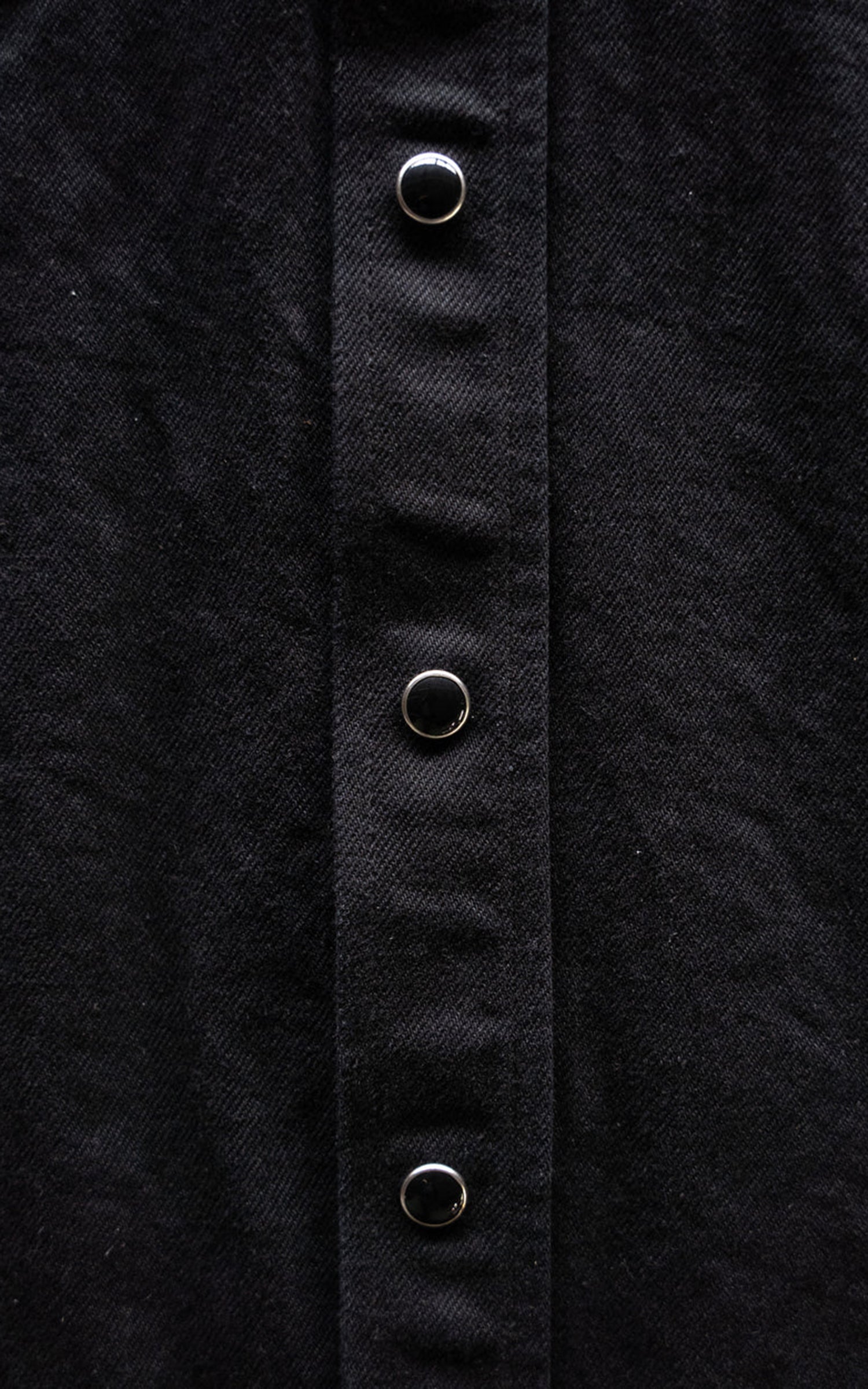 The Unbranded Brand UBS433 Work Shirt Solid Black Selvedge 12oz