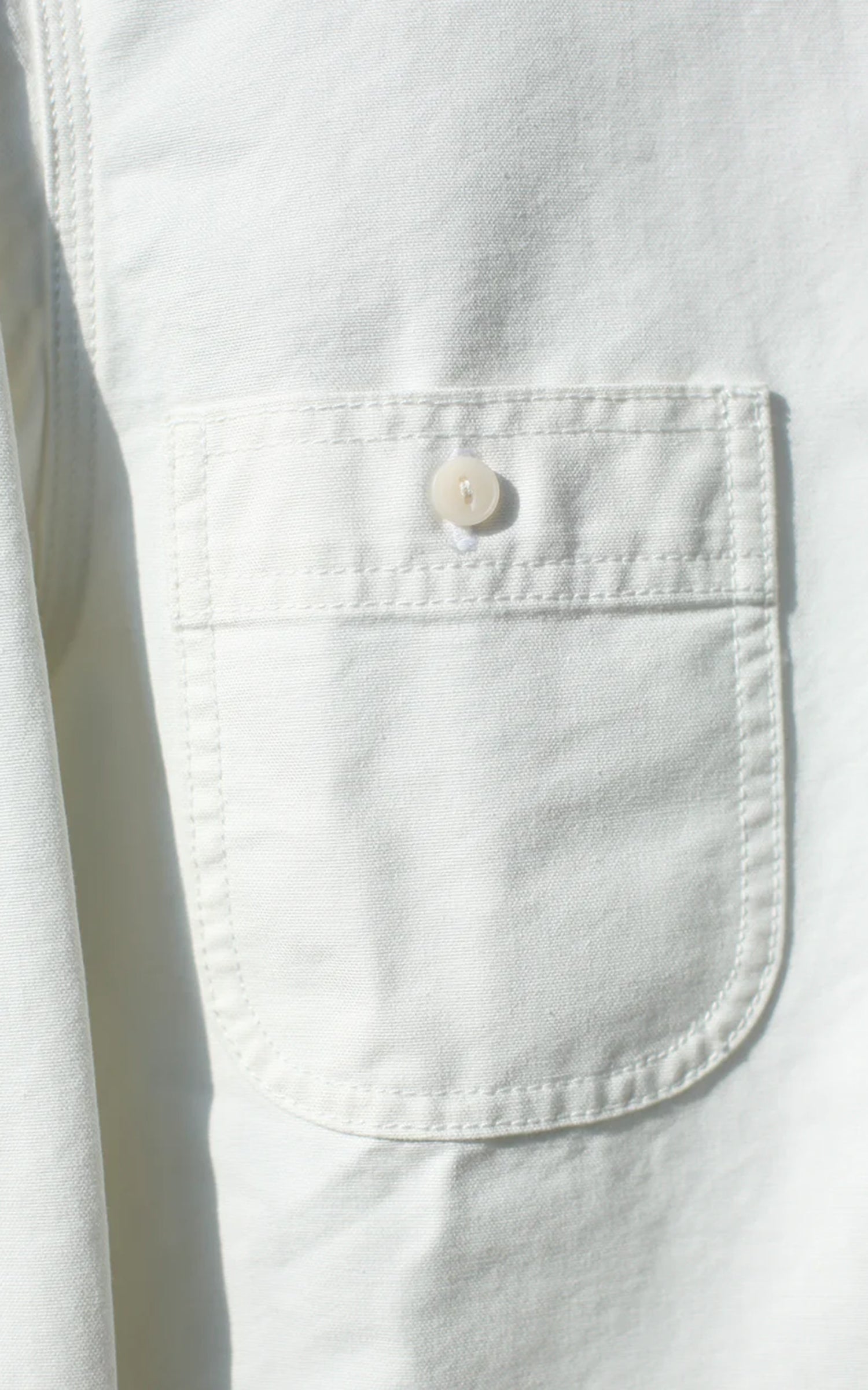 The Unbranded Brand UBS434 Work Shirt Oxford Selvedge White 9oz