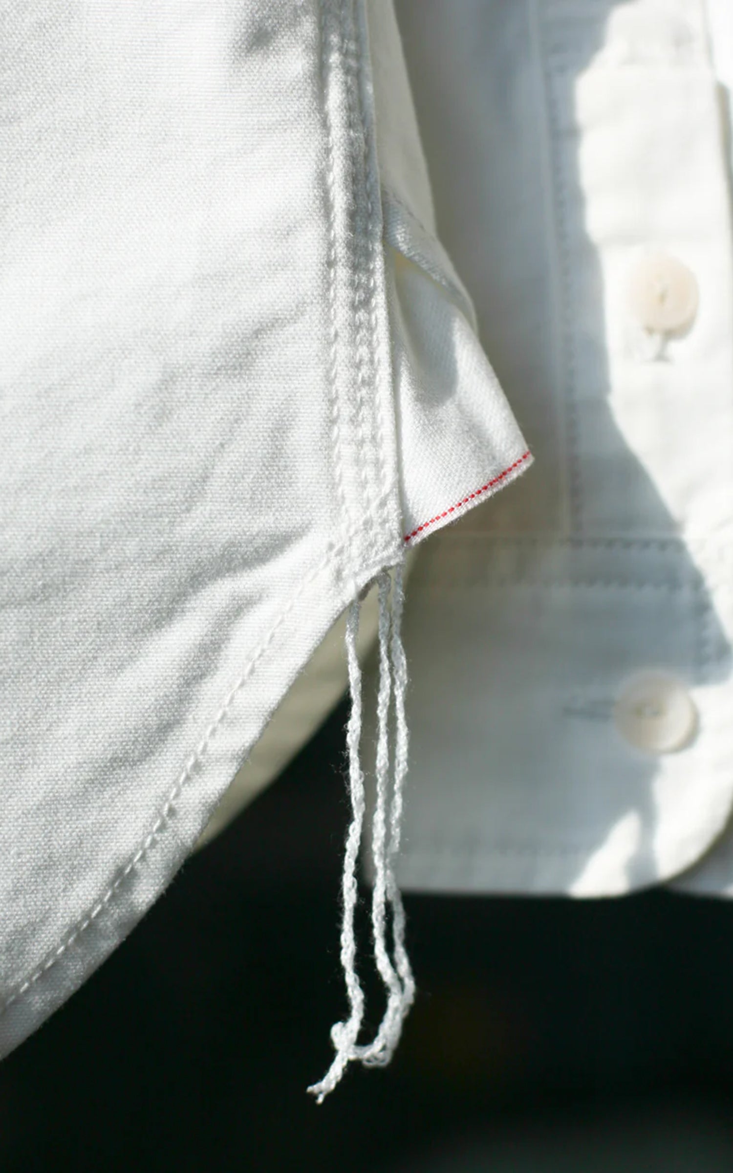 The Unbranded Brand UBS434 Work Shirt Oxford Selvedge White 9oz