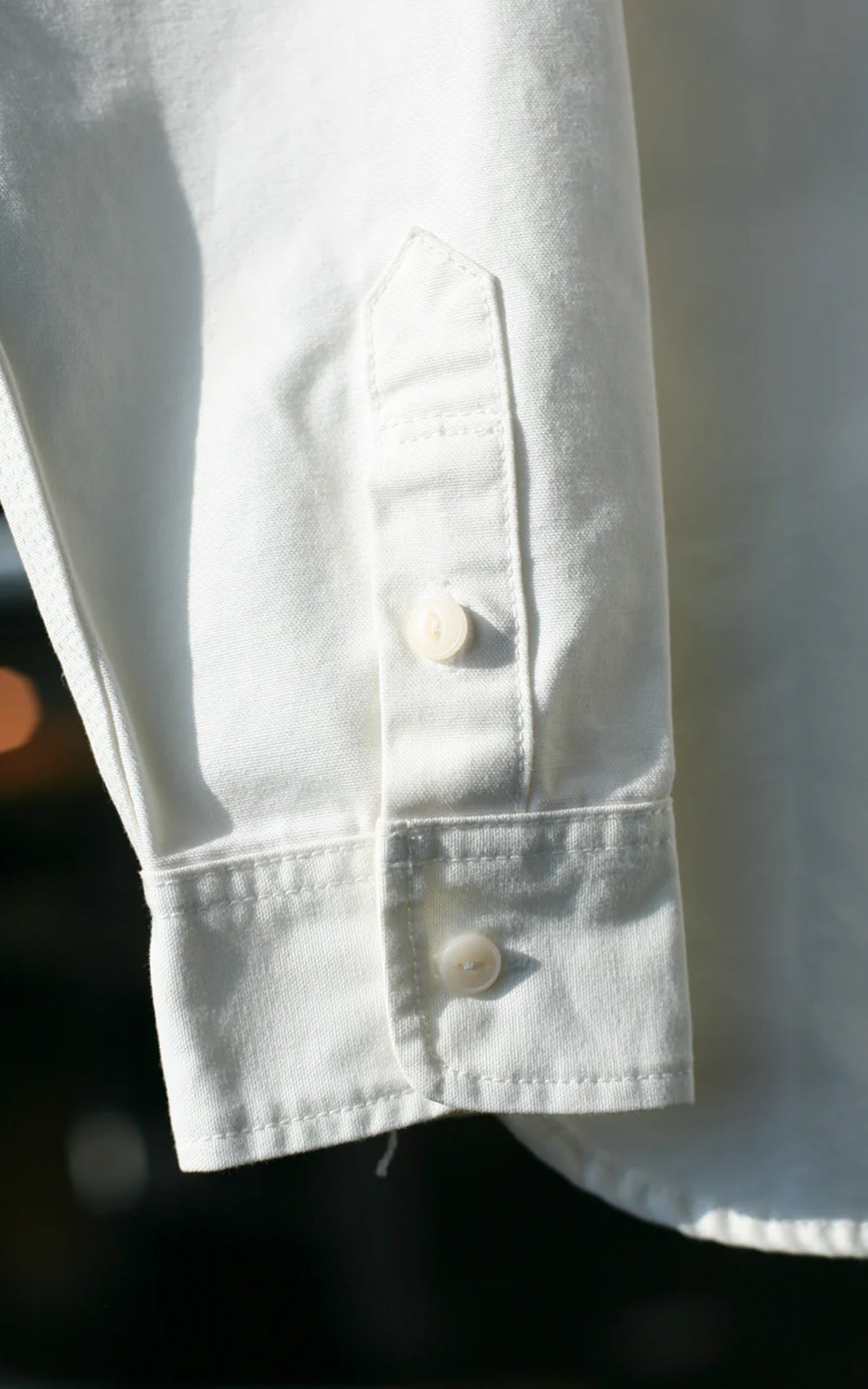The Unbranded Brand UBS434 Work Shirt Oxford Selvedge White 9oz