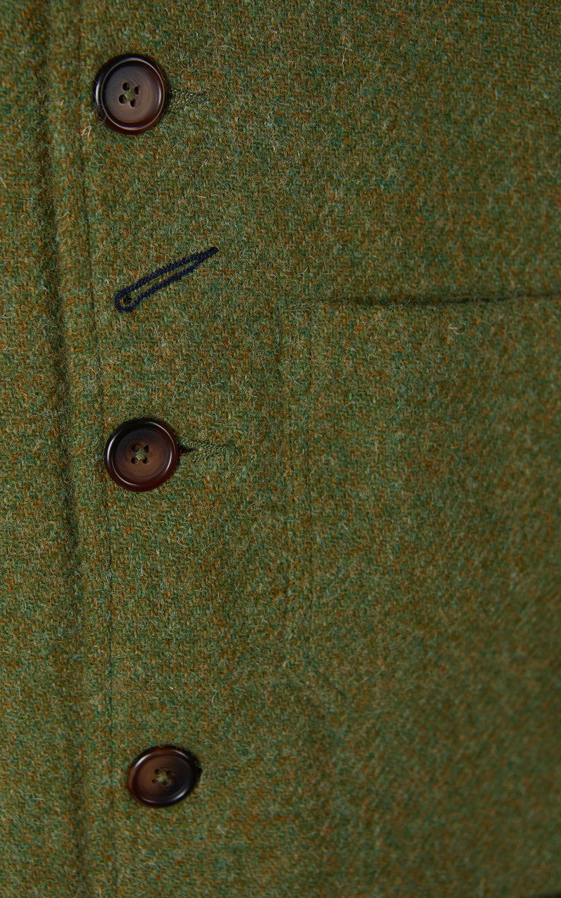 Universal Works Bakers Jacket Harris Tweed Olive