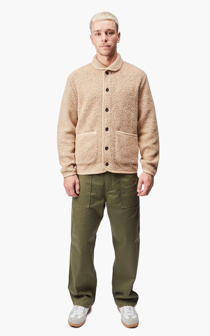 Universal Works Lancaster Jacket Shakespeare Fleece Stone