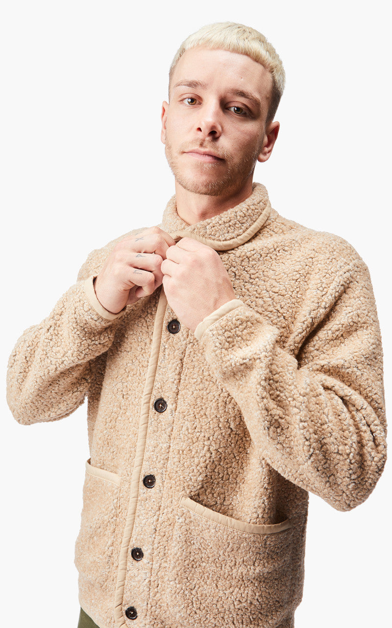 Universal Works Lancaster Jacket Shakespeare Fleece Stone