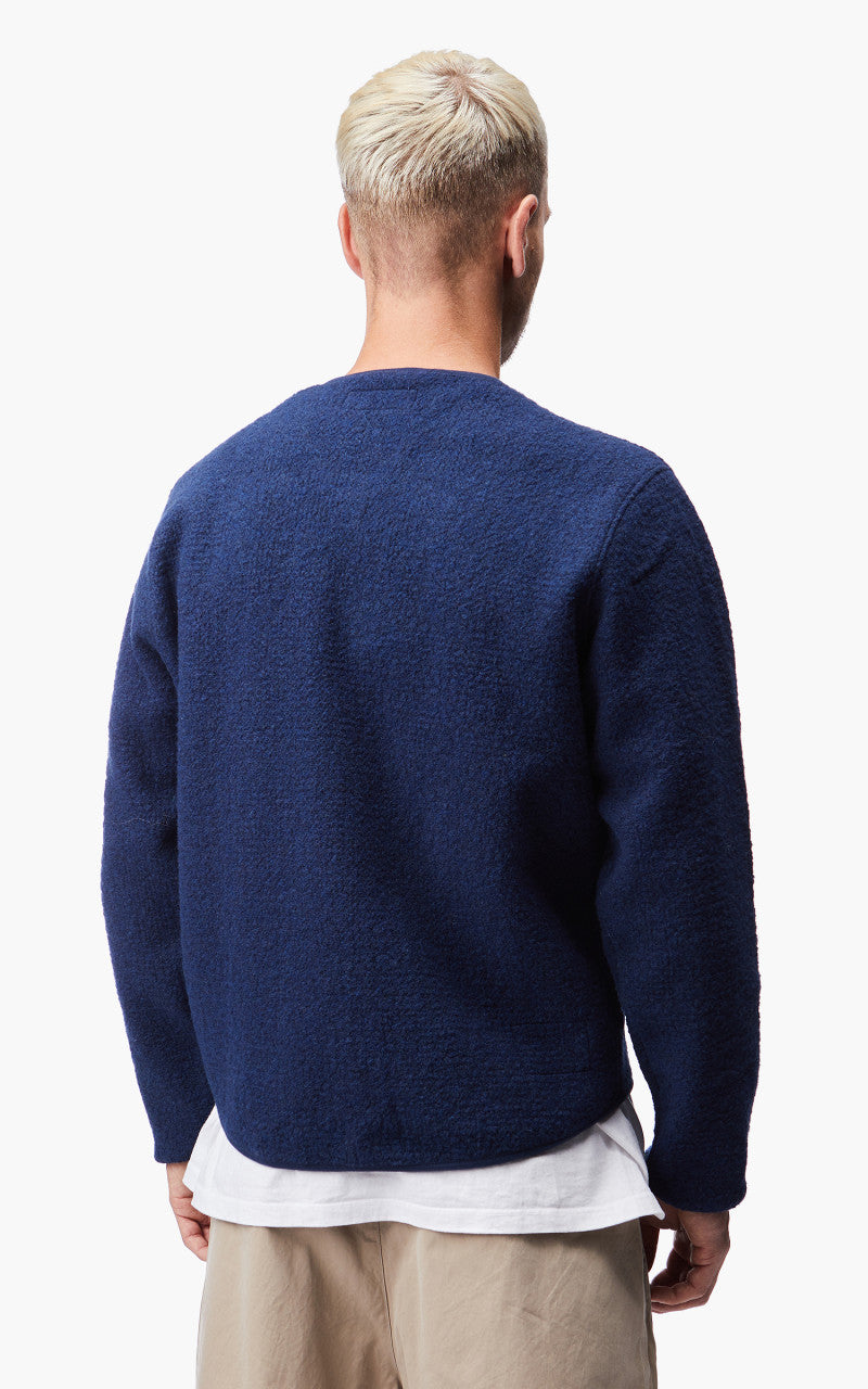 Universal Works Zip Liner Jacket Tibet Fleece Navy