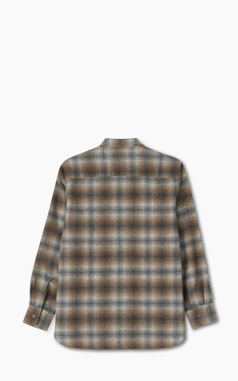 Universal Works Work Shirt Flannel Brown Check