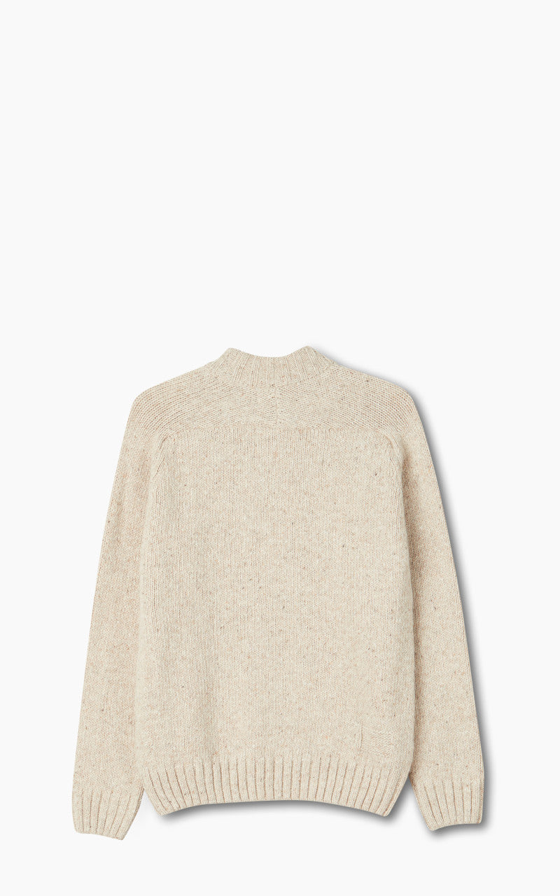 Universal Works Vincent Turtle Neck Lambswool Fleck Stone
