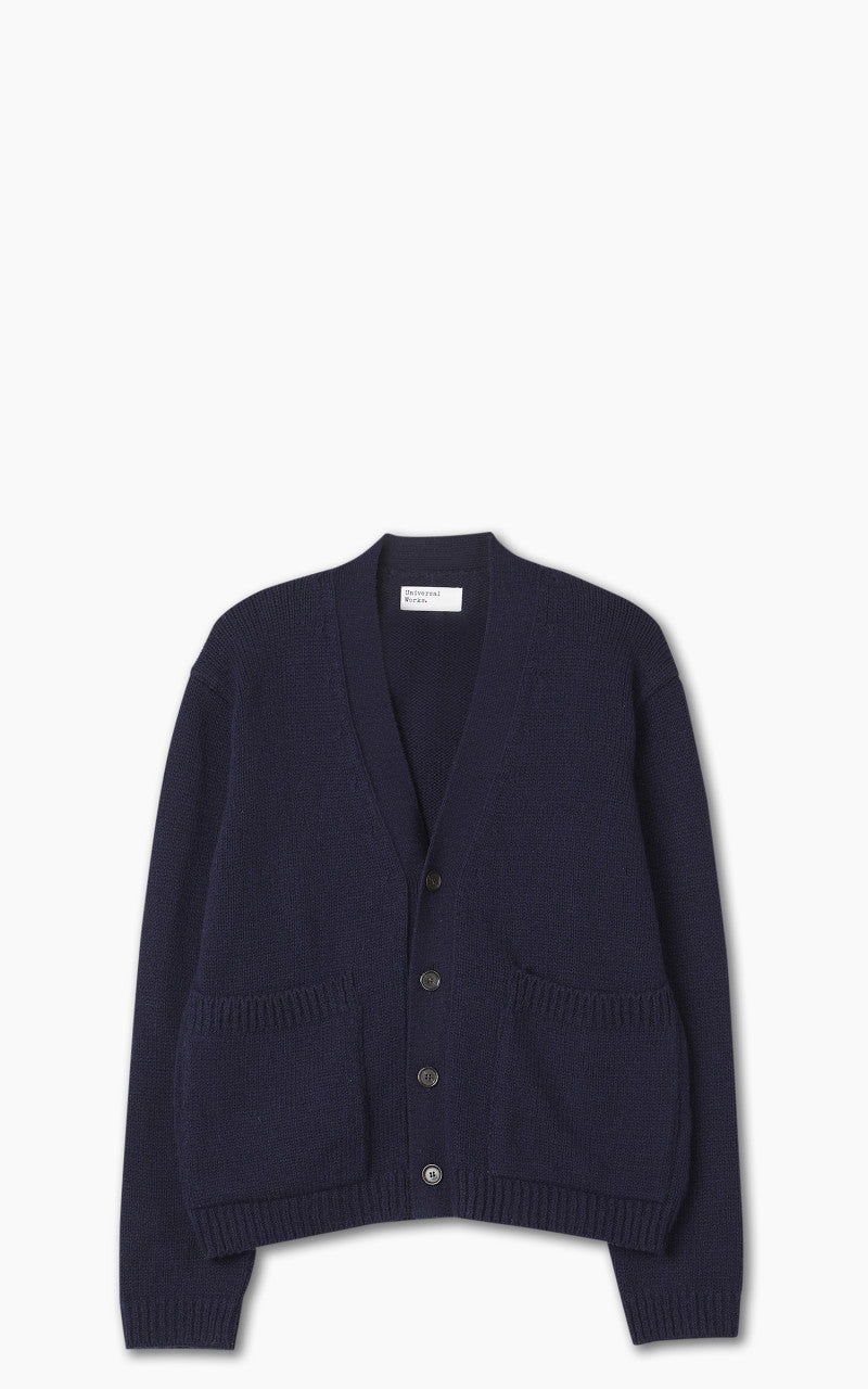 Universal Works Langdale Cardigan Eco Wool Navy