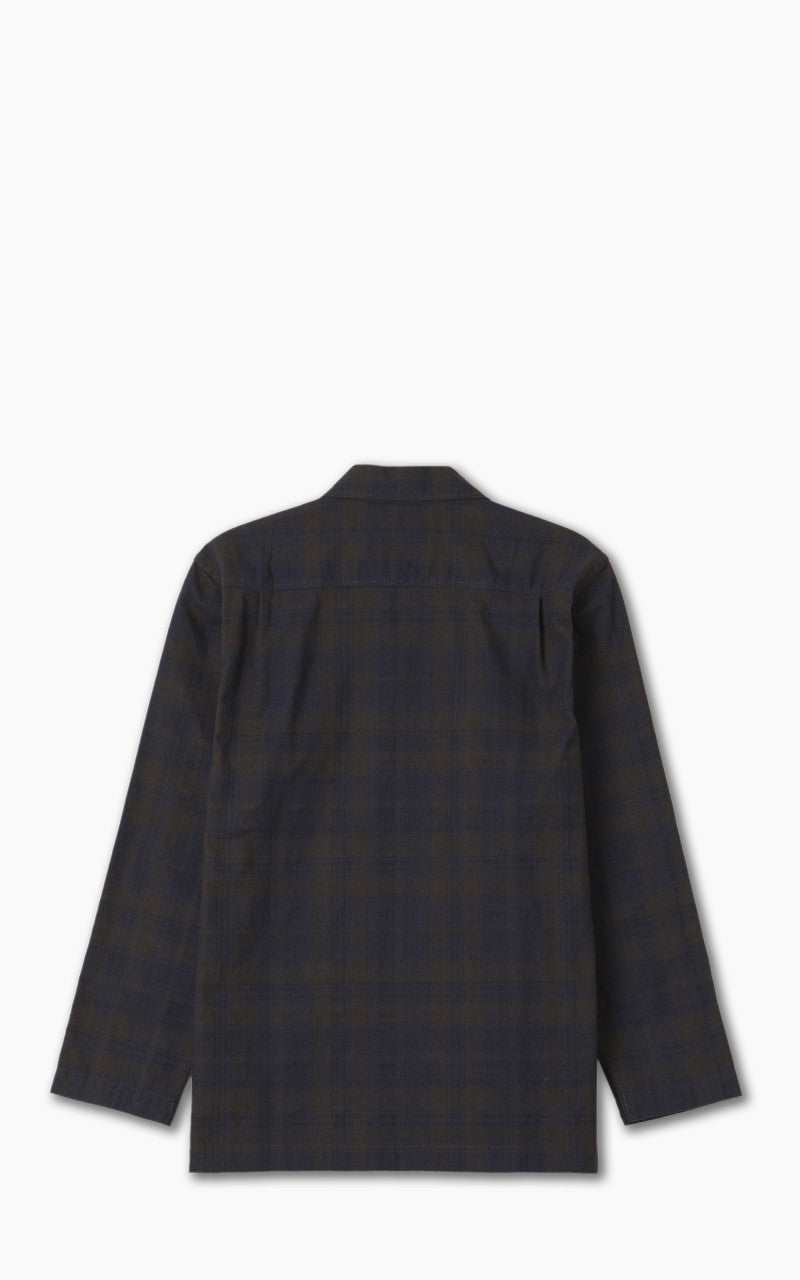 Universal Works Easy Overshirt Navy/Brown