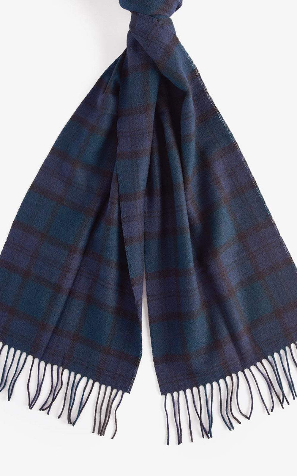 Barbour Scarf Tartan Lambswool Navy