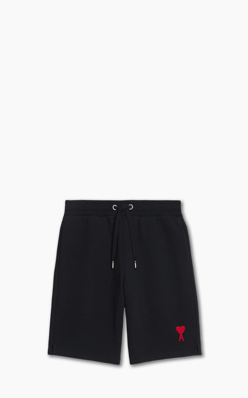 AMI Paris Tonal Ami De Coeur Short Black/Red