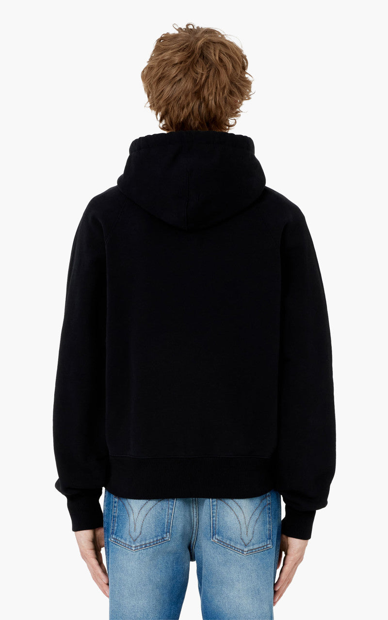 AMI Paris Tonal Zipped ADC Hoodie Black/Red
