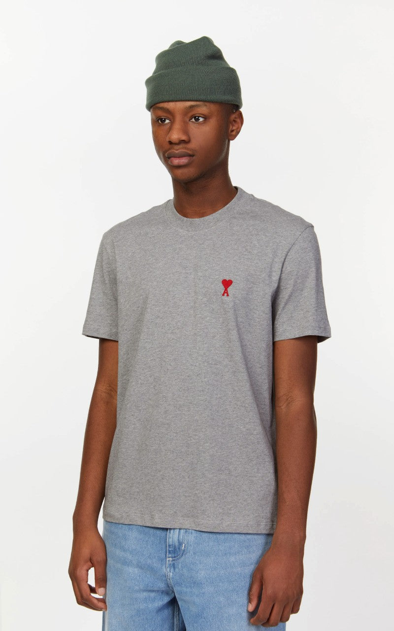 AMI Paris Ami De Coeur T-Shirt Heather Grey