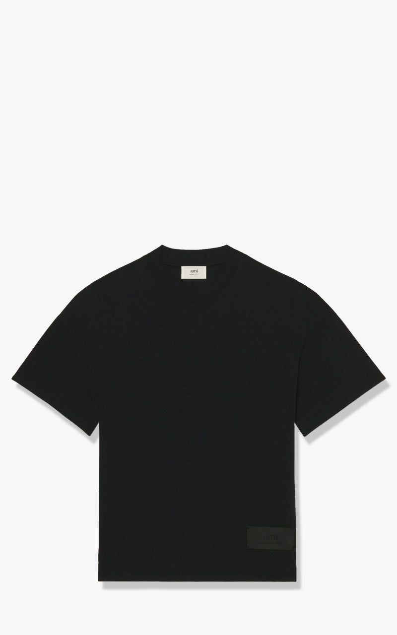 AMI Paris T-Shirt Satin Label Black