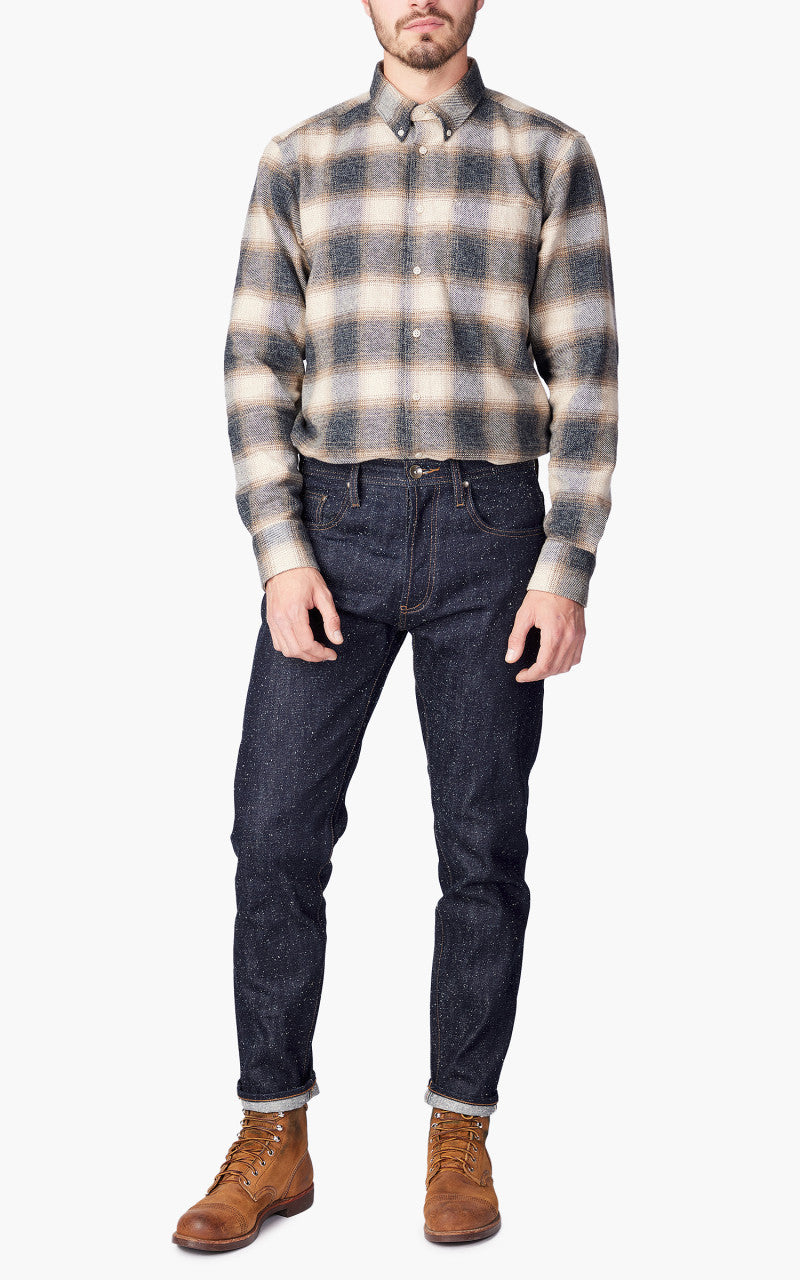 The Unbranded Brand UB143 Skinny Fit Heavyweight Neppy Selvedge 18oz