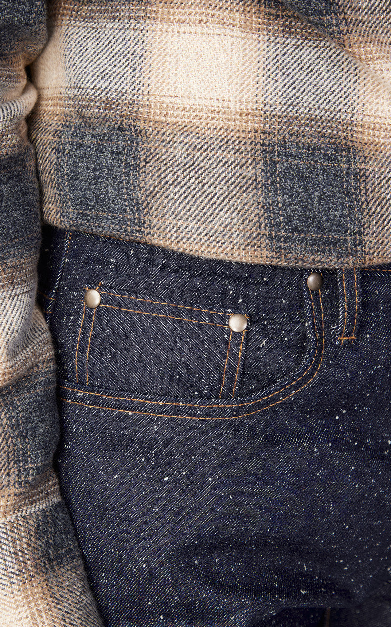 The Unbranded Brand UB143 Skinny Fit Heavyweight Neppy Selvedge 18oz