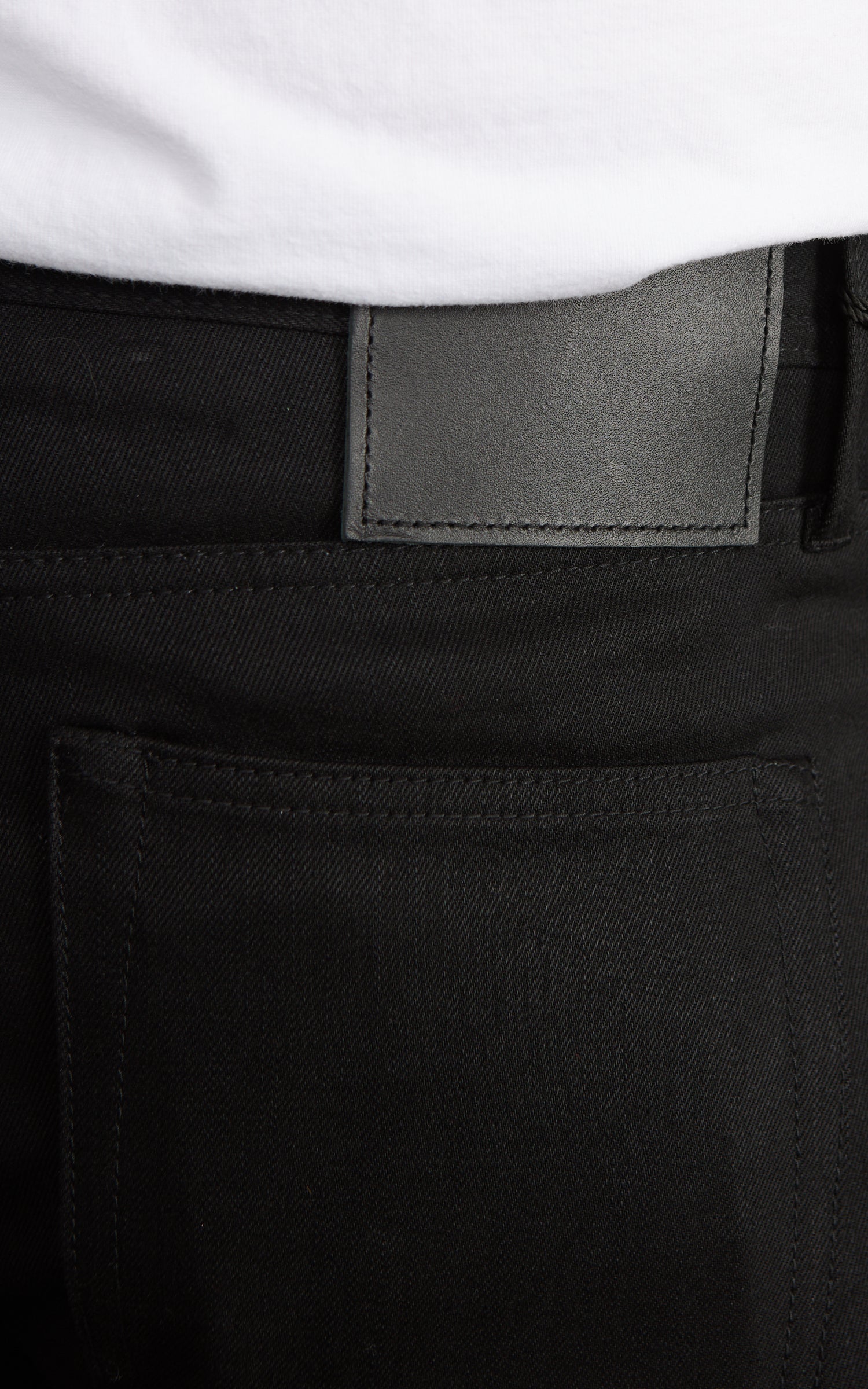 The Unbranded Brand UB444 Tight Fit Solid Black Stretch Selvedge Denim 11oz