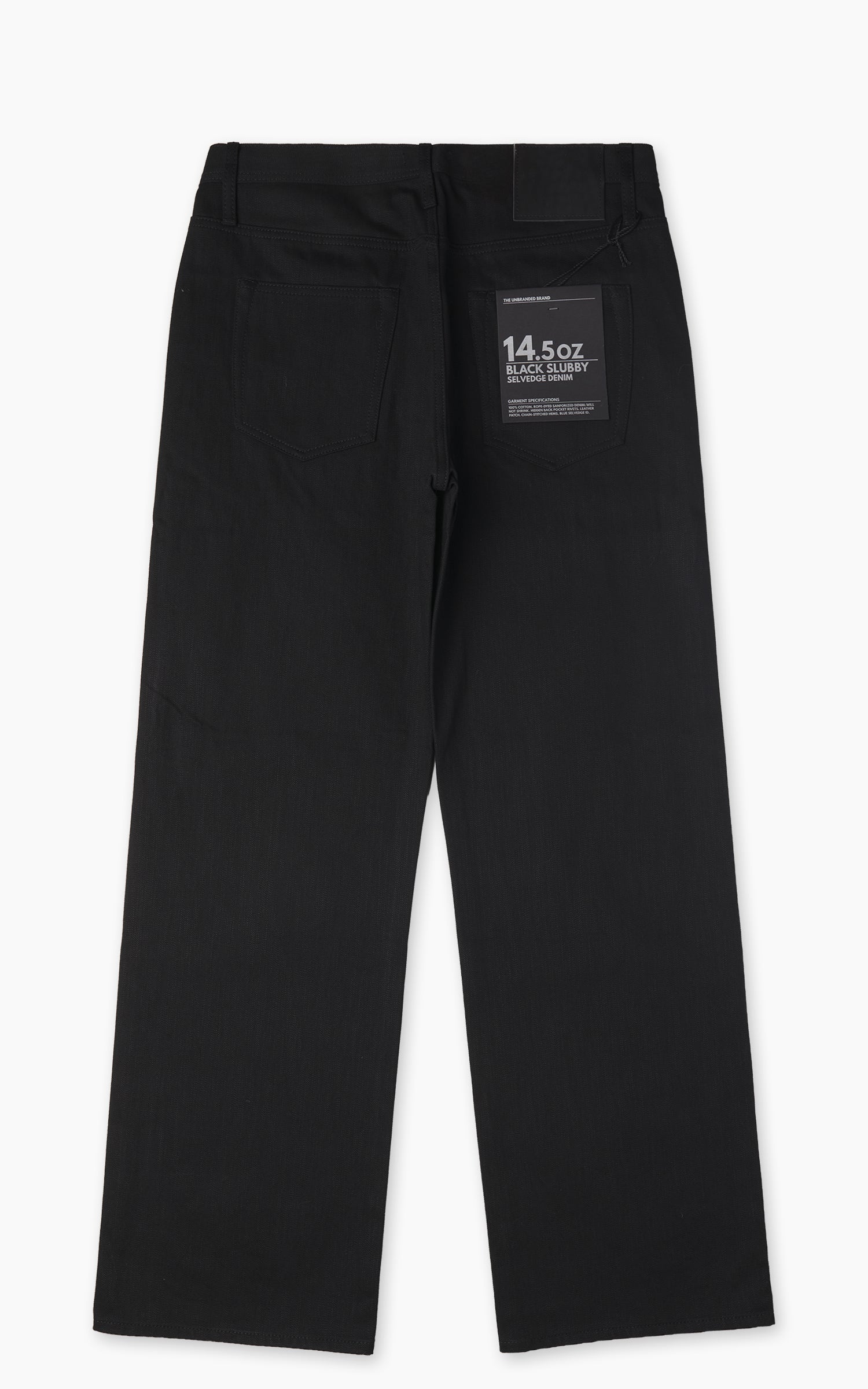 The Unbranded Brand UB748 Wide Fit Slubby Black Selvedge 14.5oz