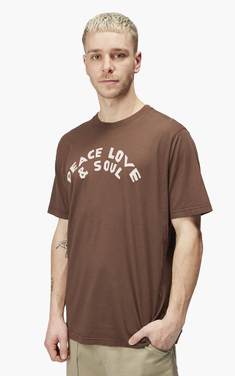 Universal Works Print Tee Organic Jersey Brown