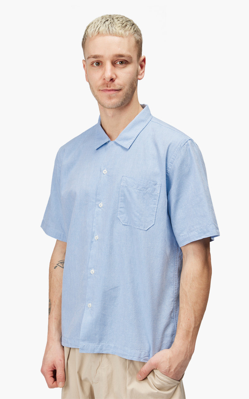 Universal Works Road Shirt Organic Oxford Sky