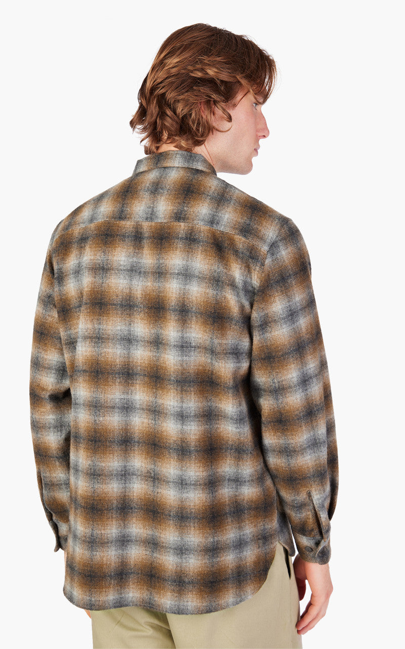 Universal Works Work Shirt Flannel Brown Check