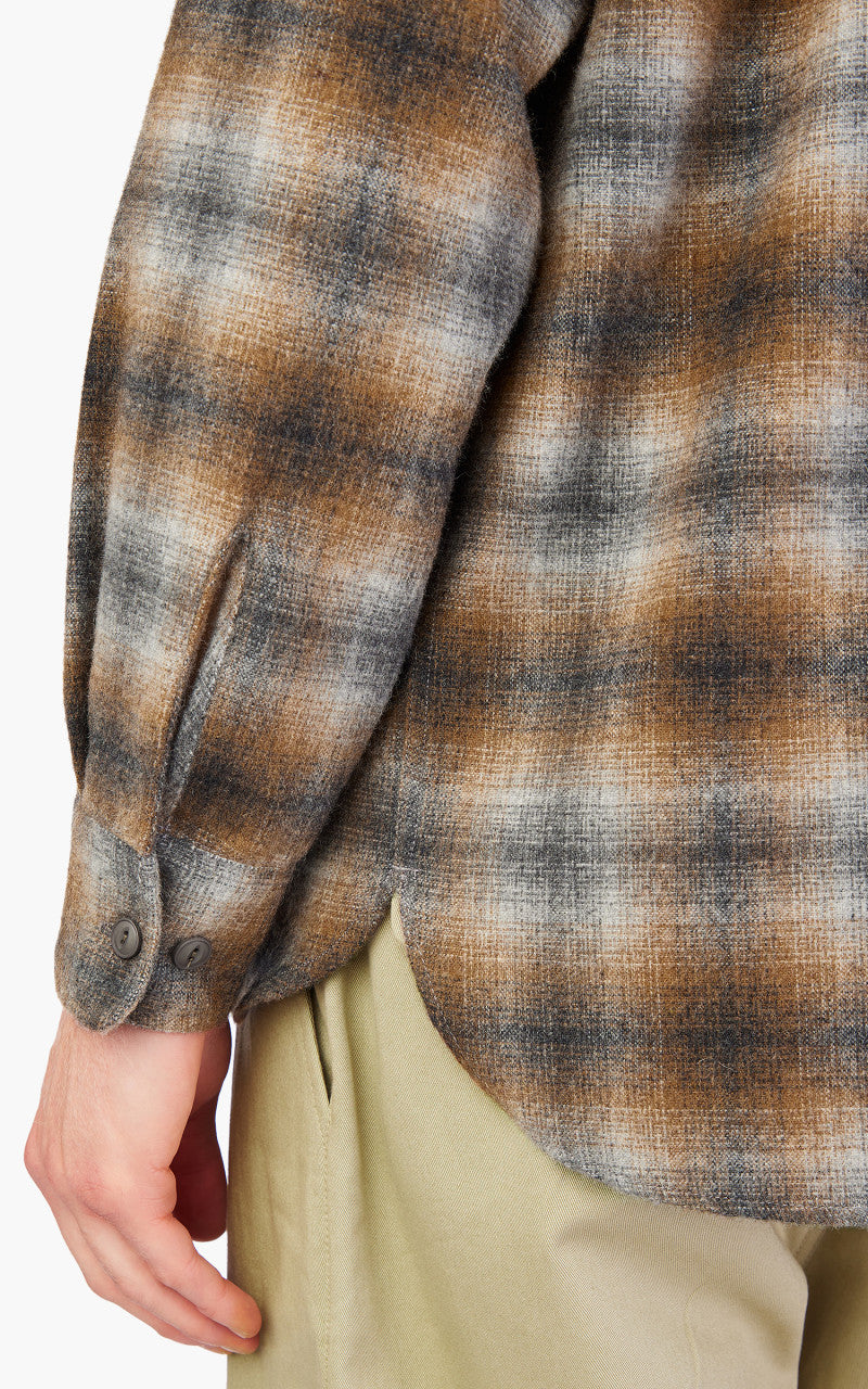 Universal Works Work Shirt Flannel Brown Check