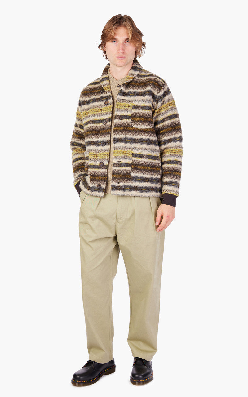 Universal Works New York Cardigan Wool Mix Fairisle