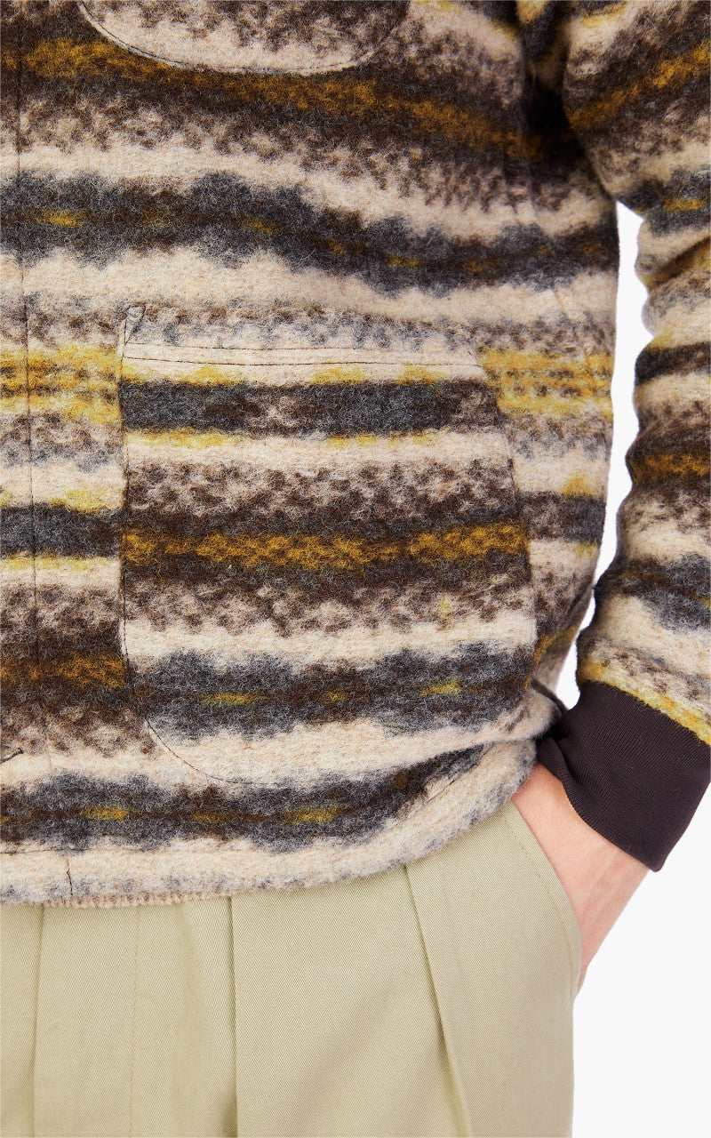 Universal Works New York Cardigan Wool Mix Fairisle