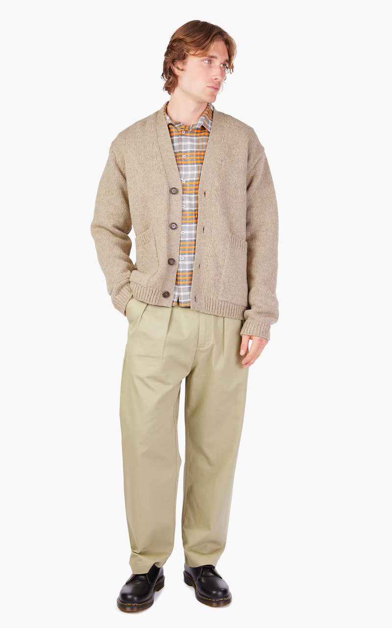 Universal Works Langdale Cardigan Eco Wool Oatmeal